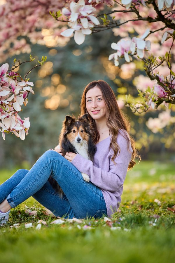 Raphaela-Schiller-Fotografie-Hundefotografie-Tierfotografie-Rheinfelden-Magnolie-Fruehling-Shetland-Sheepdog